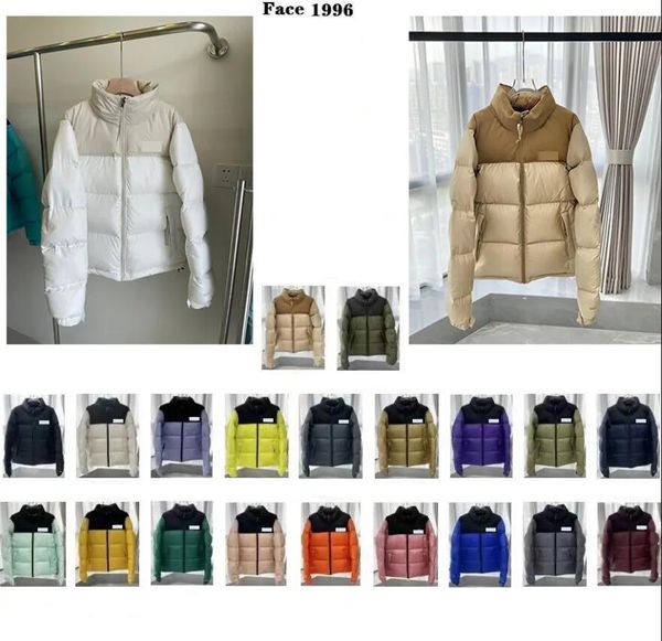 US 1996 Piumino da uomo di design nord inverno cotone da uomo donna giacche cappotto viso giacche a vento da esterno coppia cappotti caldi spessi top capispalla colori multipli A852