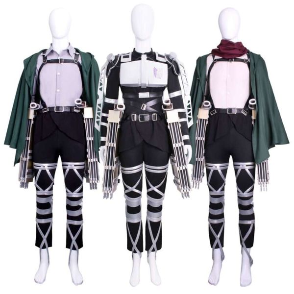 Rivaille cosplay a última temporada anime ataque em titã cosplay mikasa ackerman traje de halloween shingeki no kyojin uniformecosplay