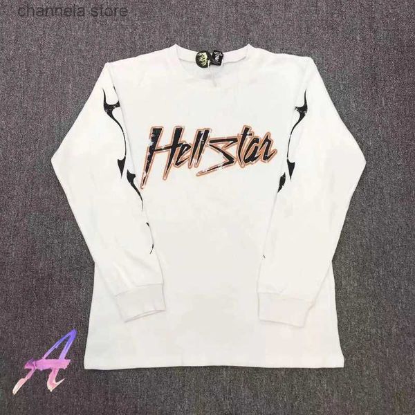 T-shirt da uomo Hellstar Tee Top Graffiti scommessa Giradischi Stampato Coppia T-shirt a maniche lunghe Uomo Streetwear Abbigliamento donna Harajuku T231010
