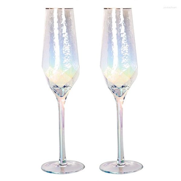Şarap Gözlükleri Şampanya Flüt Cam Malzeme Modern Zarif Hediyeler Kadınlar İçin Evlilik Yıldönümü Noel Doğum Günü T21c
