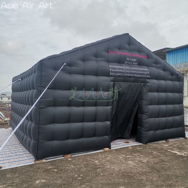 2023 Barraca de festa distinta Barraca de evento inflável Abrigo de barraca Pop Up Cube Tenda Gigante de publicidade com ventilador grátis para exterior ou cerimônia