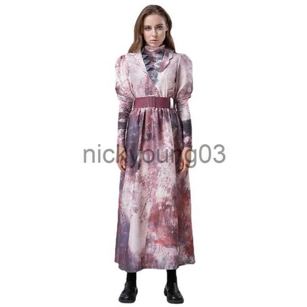 Costume a tema Costume stile Halloween Gioco Silent Hill Gioco di ruolo da macellaio Costume Scream Party Performance Costume stampato x1010