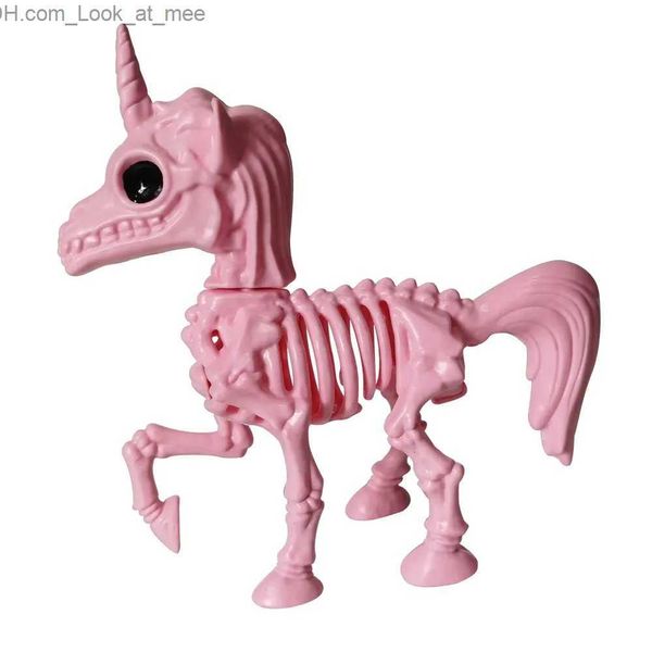 Altri articoli per feste per eventi Decorazione di Halloween Unicorno Scheletro Osso Festa Ornamenti carini Ognissanti Puntelli horror Orribile spaventoso (Rosa) Q231010