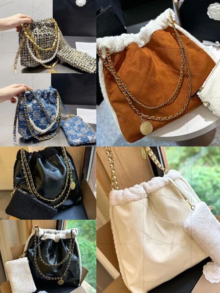 New Arrivals Outono Inverno Sentiu Saco de Lixo 26/35cm Designers de Luxo Cross Body Bag Mulheres Sacos de Ombro Real Couro Homens Bolsas Crush Tote Chains Tote Z4o1 #