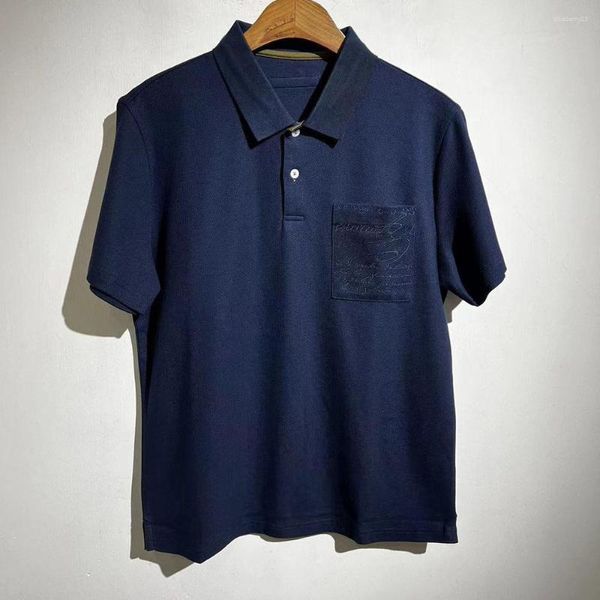 Polo da uomo Polo traspirante High Street di alta qualità Casual T-shirt versatile Streetwear Crop Tops Tees Abbigliamento donna Abbigliamento
