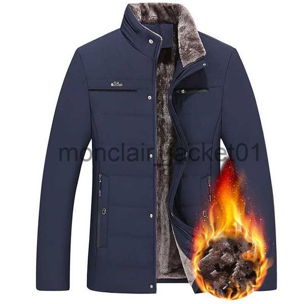 Men Parkas 2023 Jaqueta de inverno Homem algodão acolchoado quente espessamento solto casaco casual casual casual masculino casaco masculino de marca de marca masculina J231010