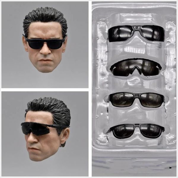 Militärfiguren, 4 Stück, ZY15-20, 1/6 Terminator Arnold, männlich/weiblich, 12 Zoll, Actionfigur, Szenenzubehör, Sonnenbrille, US-Militär, schwarze Brille, Modell 231009