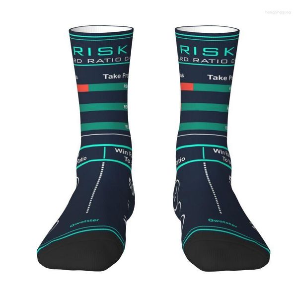 Erkek Çorap Risk Ödül Oranı Erkek Kadın Mürettebat Unisex Serin 3D Baskı Hisse Senedi Forex Ticaret Grafikleri Elbise