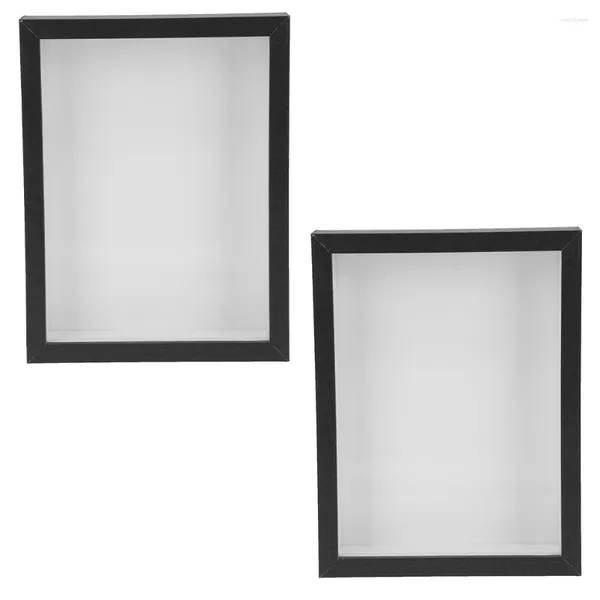 Quadros 2 Pcs Suporte Armazenamento Po Frame Amantes Acrílico Stands Display De Madeira Flutuante