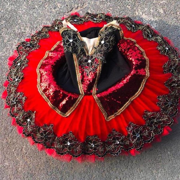 Vestidos da menina vermelho crianças profissional preto ballet tutus azul adulto dança roupas menina puff vestido traje tutu239p