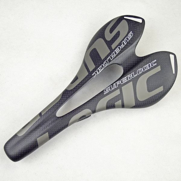 Selle per bici Superlogic 3K Sella per bicicletta in fibra di carbonio piena Sella per bici da strada MTB Sella per bici in carbonio Cuscino per bici opaco 275 * 143mm Parti di ciclismo 231009