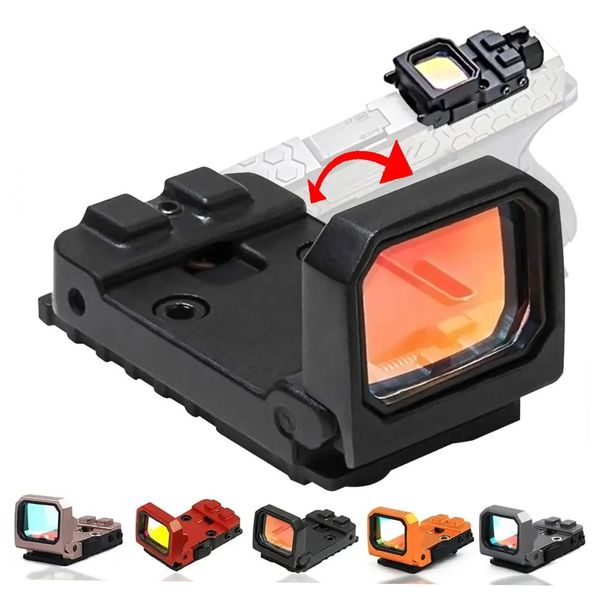 Dobrável flip up mini red dot sight holográfico reflex sight rmr para caça ao ar livre montagens de trilho de 20mm