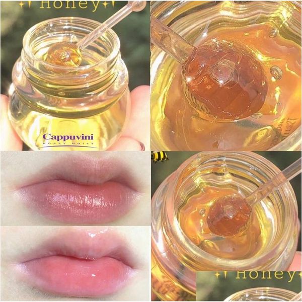 Andere Gesundheitsschönheitsartikel Uni Honey Lip Balm Feuchtigkeitsspendende Pflegemaske Anti-Risse Glatter Schlaf Feine Linien Lipgloss Gesundheit Dhqgx