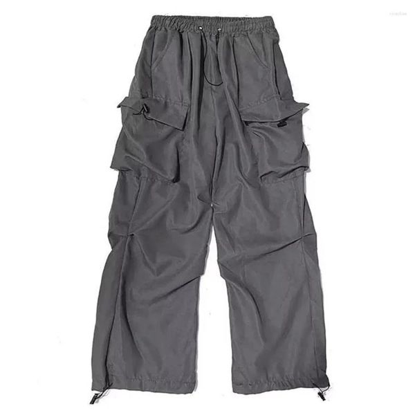 Herren Jeans Baggy Cargohose für Männer Rot Schwarz Grau Gerade Hose Männlich Vintage Hip Hop Streetwear Klassischer Stil