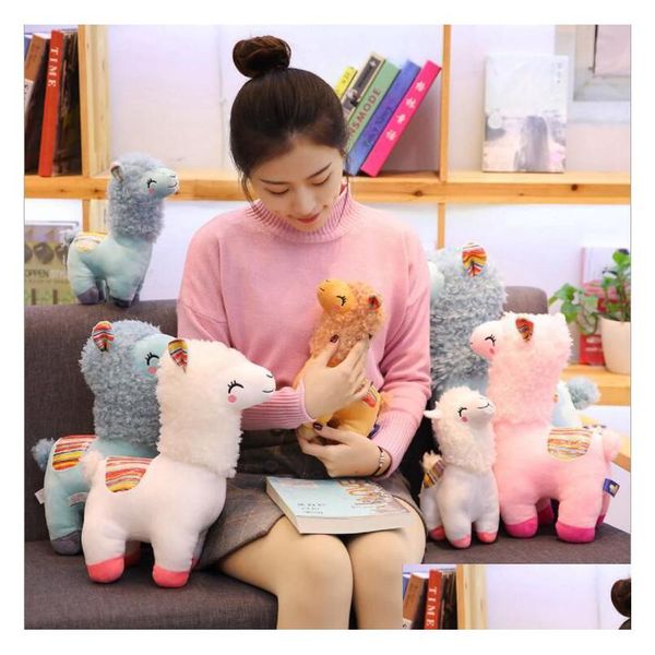 Maskot Noel Saptılı Alpaca Peluş Peluş Bebek Oyuncak Koyun Yastığı Sevgililer Günü Hediyesi