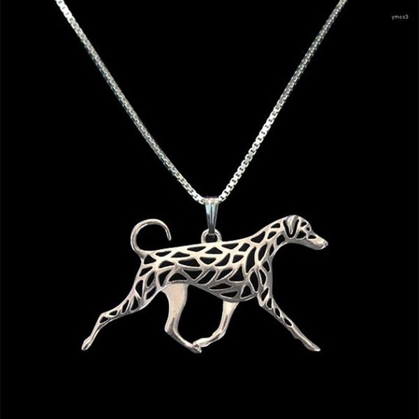 Collane con ciondolo Unico romantico oro argento colore Doberman naturale orecchie e coda collana girocollo da donna