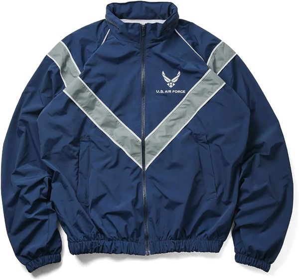 Hombres Mezclas US Air Force IPTU Nylon PT Fitness físico Chaqueta de entrenamiento azul Equipo para correr Traje cortavientos 231009