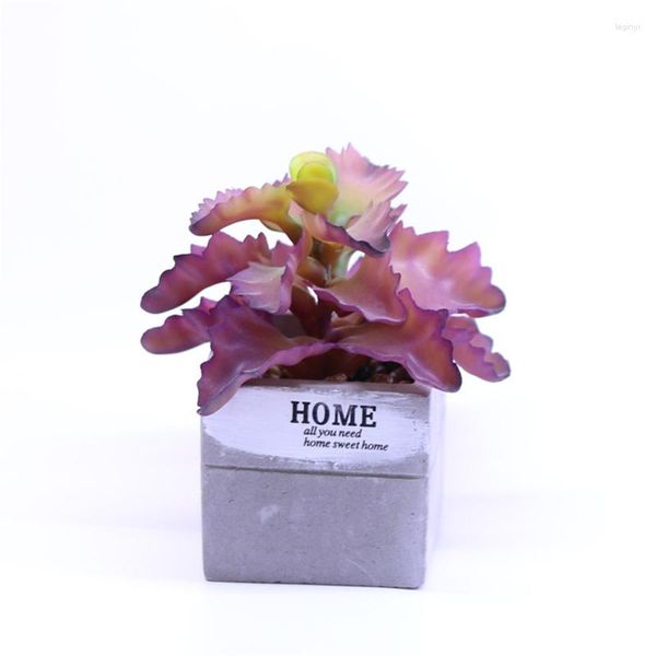 Flores decorativas simuladas planta suculenta espelho falso vilão sacrifício ornamental bonsai cor artificial vaso