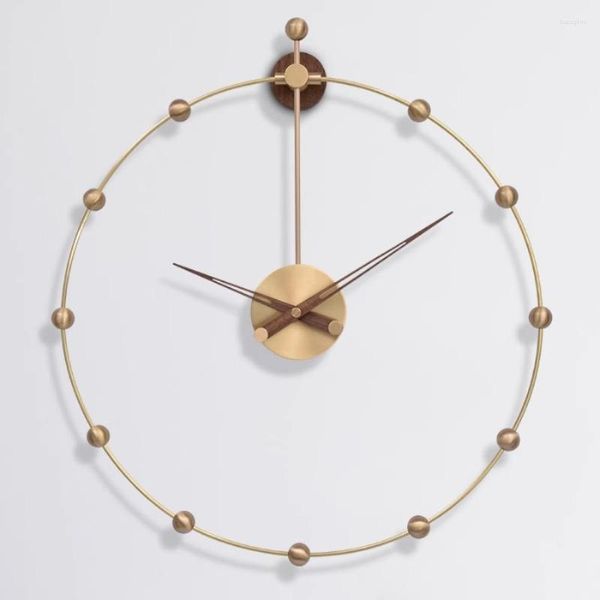 Relógios de parede presente arte deco relógio sala de estar mão ouro casa redonda moderna designer exclusivo quarto nórdico chambre decoração