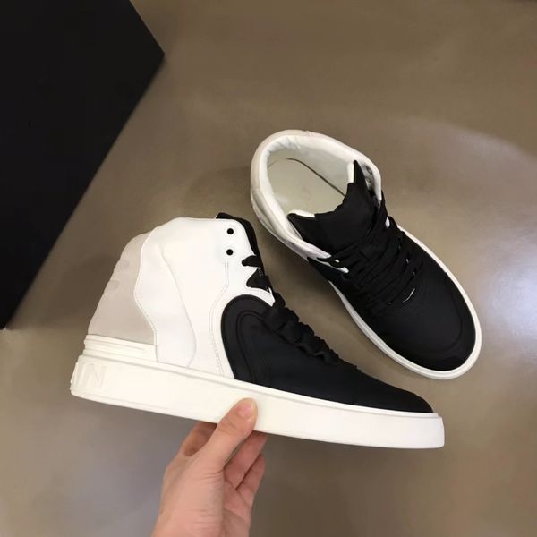 Famosi uomini di marca B-Skate Scarpe da ginnastica Scarpe Higt Top Sneakers Pelle di vitello scamosciata Suola in pelle TPU Sport all'aria aperta Calzature da uomo all'ingrosso EU38-46