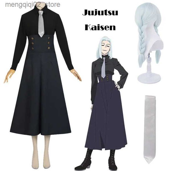 Themenkostüm Anime Jujutsu Kaisen Mei Cosplay Come Uniform Hemd Culottes Krawatte Perücke Komplettset Halloween Karneval Party Come für Frauen Q231010