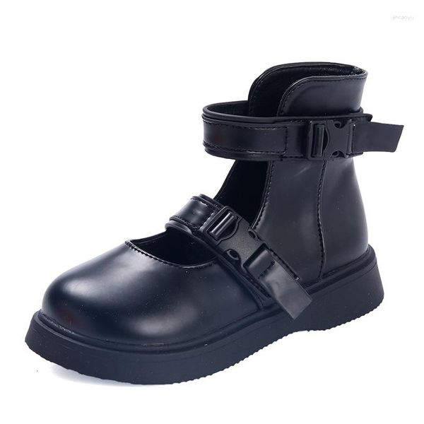 Stivali COZULMA Scarpe per bambini con cinturino retrò per ragazze per bambini Autunno Hook Loop Moda Taglia 27-37