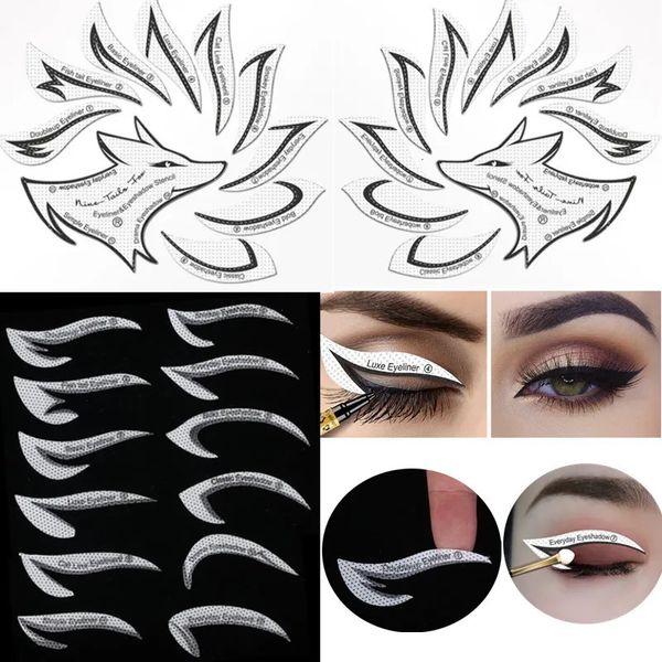 Ferramentas de maquiagem Sdotter Eye Makeup Stencils Eyeliner Stencil Mold Template Shaping Tools Sobrancelhas Eye Shadow Eyes Makeup Template Tool Stick 231007