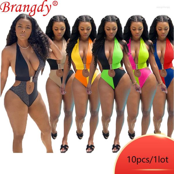 Mulheres Swimwear 10 pcs Itens a granel Atacado Lotes Bikini One Piece Set Banhando Mulheres Sexy 2023 Verão B6502