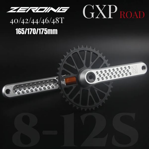 Fahrradgruppen ZEROING Road Folding Fahrradkurbelgarnitur 10 11 12 Geschwindigkeit GXP Einzelkettenblatt 40 42 44 48T mit Halterung unten BSA für Kies 231010