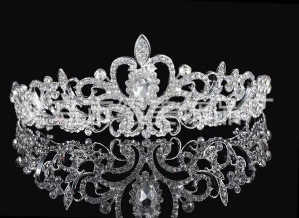 Birdal Crowns Neue Stirnbänder Haarbänder Kopfschmuck Brautschmuck Hochzeit Accessoires Silberne Kristalle Strass Perlen HT067205411