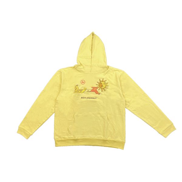 Felpe con cappuccio da uomo 2022 Colore giallo Uomo Donna 1 Felpa con cappuccio stampata vintage di alta qualità con maniche lunghe oversize Drop Delive Dh0Jn