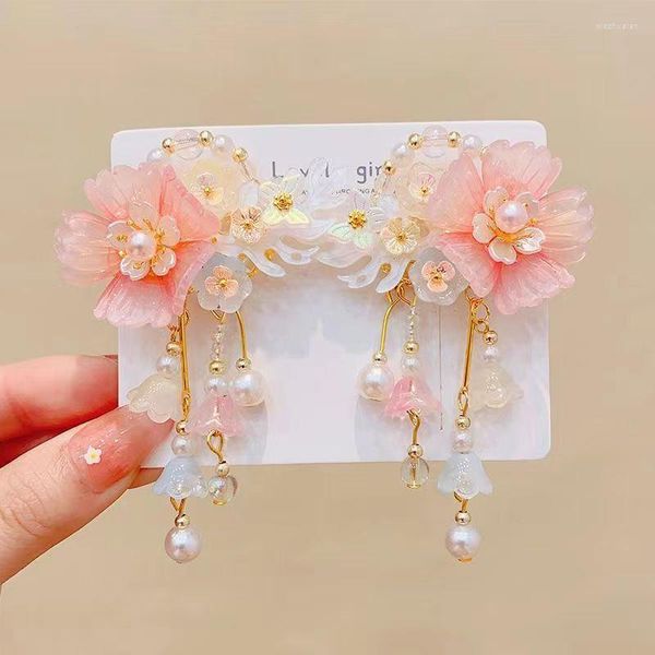 Accessori per capelli Clip per nappa in stile antico per bambina Copricapo per costume cinese Hanfu