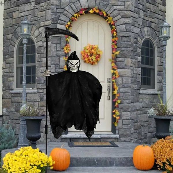 Altri articoli per feste per eventi Teschio di Halloween Fantasma Strega Segno di cortile Ornamento Cosplay Grim Reaper Fantasma Costume Decorazione Pendenti per feste Decorazioni per la casa Q231010