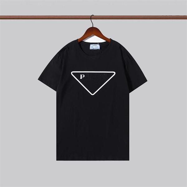 Designer de moda camisetas homens mulheres verão camisetas unisex manga curta colher pescoço oversize triângulo invertido t-shirts S-3XL317Y