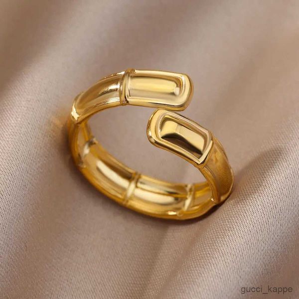 Fedi nuziali Anelli a doppio strato per donna Uomo Anello aperto regolabile per dito Anelli per coppia di nozze Regalo elegante per gioielli R231010