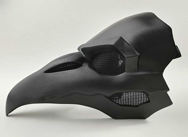 Corvo Reaper Nevermore Pelle Maschere nere Reaper Peste Dottore Maschera Uccelli Naso lungo Punk Corvo Retro Rock Cool OW PVC Tipo Maschera punk8017282