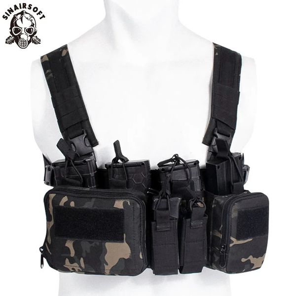 Coletes masculinos Tactical TCM Nylon Chest Rig Colete Molle System Magazine Bolsa Drop Dump Cintura Bag Fit Airsoft Caça Acessórios de Vestuário 231010
