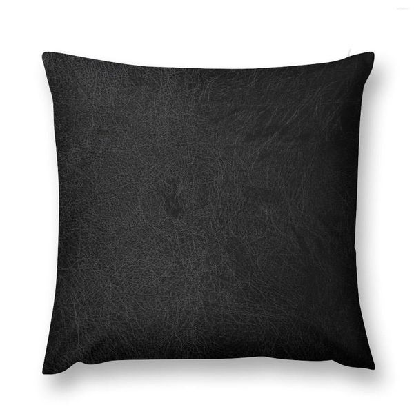 Almofada de couro preto capa fronhas para almofadas cobre sala de estar