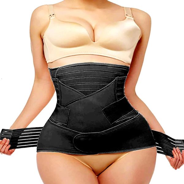 Taille Bauch Shaper 3 IN 1 Postpartale Gürtel Bandage Postnatale Unterstützung Gürtel Slim Cincher Shapewear Bauchband Body Trainer Korsett 231010