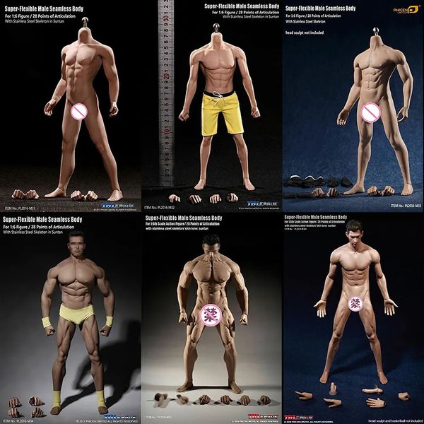 Figuras militares em estoque TBL M30 M31 M32 M33 M34 M35 M36 1/6 Masculino Pele bronzeada Corpo muscular sem costura 12 '' Bonecos de figura de ação super flexíveis 231009