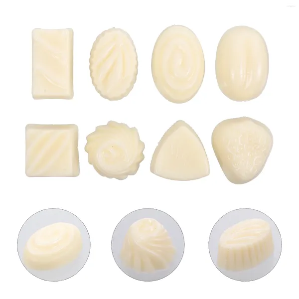 Garrafas de armazenamento 8 Pcs Casa Acessório Simulação Chocolate Crianças Modelo Desktop Brinquedo Falso Branco Decoração Interessante