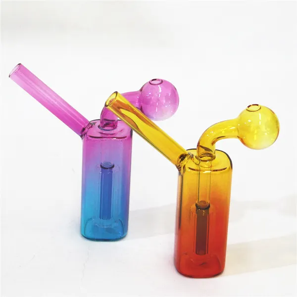 Mini-Glas-Ölbrenner-Bong-Rauchpfeife, Wasserpfeifen, Inline-Matrix-Perc, dicke Pyrex-Rauchwasserpfeife