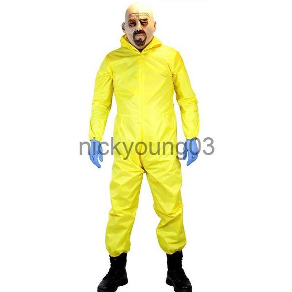 Themenkostüm Breaking Bad DIY Walter White Toxic Suit Erwachsene Cosplay Halloween Jumpsuit Tücher TV-Kostüm x1010