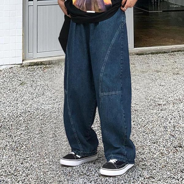 Мужские джинсы, дышащие мужские брюки, повседневные брюки, винтажные свободные брюки-карго с широкими штанинами и глубокой промежностью, уличная одежда в стиле хип-хоп