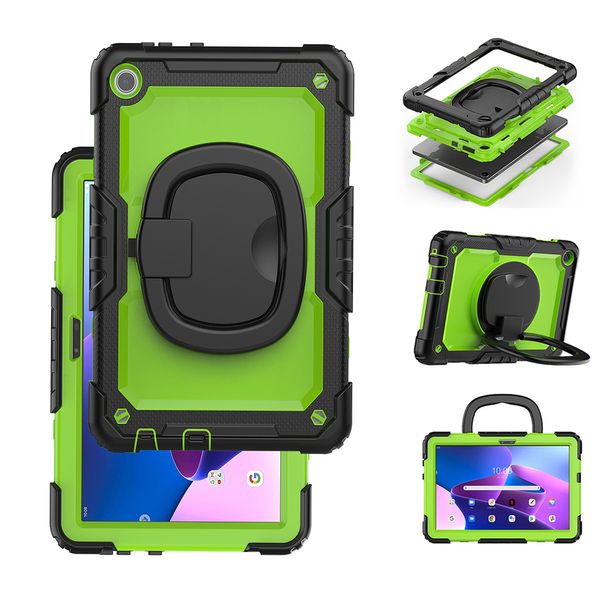 360 Alça rotativa Grip Kickstand Tablet Case para Lenovo Tab M9 K9 9,0 polegadas M8 4ª geração 8 polegadas Silicone resistente resistente à prova de choque capa protetora segura para crianças