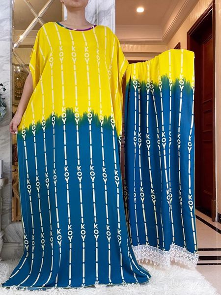 Этническая одежда, модные платья в африканском стиле с короткими рукавами, однотонное хлопковое Дашики, свободное Boubou Maxi, исламское женское платье с большим шарфом, Абая