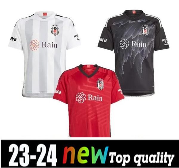 2023/24 Besiktas JK camisas de futebol SAISS GHEZZAL GEDSON MULEKA ABOUBAKAR HUTCHINSON UCAN ROSIER YILMAZ GHEZZAL 2023/24 casa fora 120ª camisa de futebol1