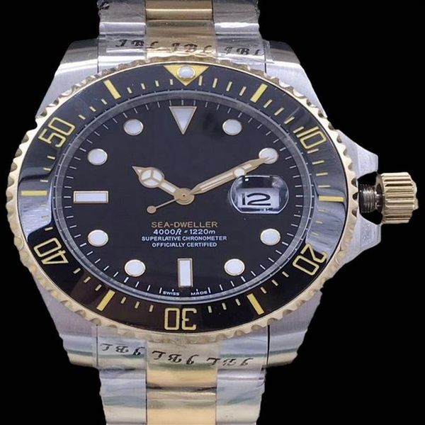 Orologio da uomo con lunetta in ceramica profonda SEA-Dweller Sapphire Cystal in acciaio inossidabile con chiusura a scorrimento Orologi meccanici automatici da uomo245W