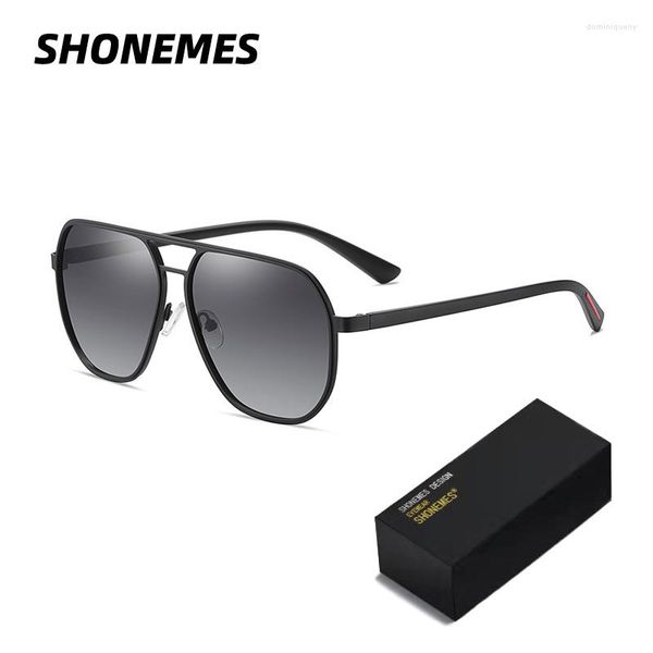 Sonnenbrille SHONEMES Polarisierte Männer Retro Big Frame Driving Shades Outdoor Gradient UV400 Brillen Matte Black Tortoise für Männer