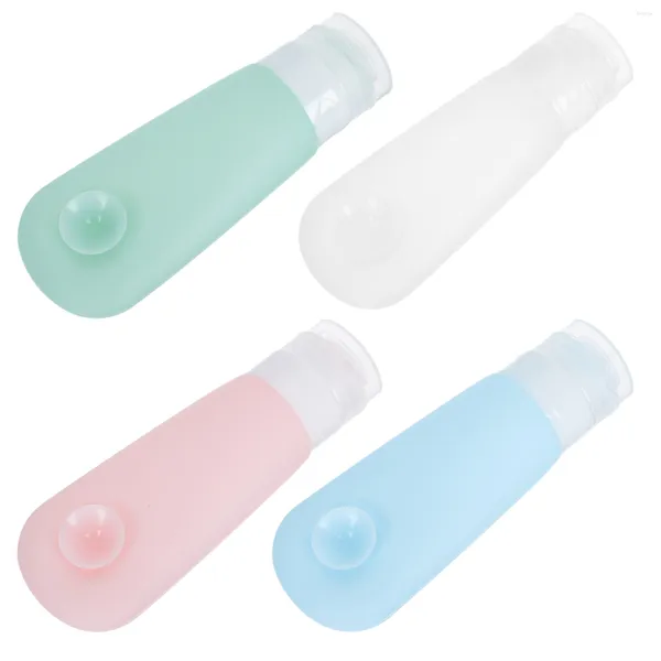 Bottiglie di stoccaggio 4 pezzi Contenitore per trucco da viaggio Imbottigliato a prova di perdite Sub Adorabile Shampoo Cosmetici riutilizzabili vuoti